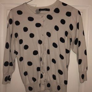 Black and white Polka Dot Sweater